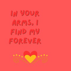 Vibrant Tomorrow Quote with Heart Candies.
Colorful, positive Valentine's Day quote with bright typography and heart-shaped gummy candies.