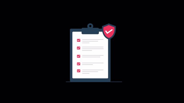 Safety Checklist Concept Animation Video - Transparent