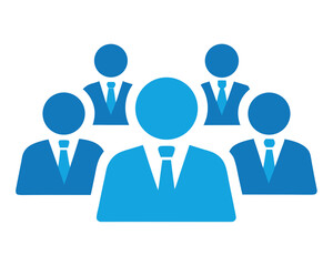 Business meeting team silhouette vector illustration isolated on white background