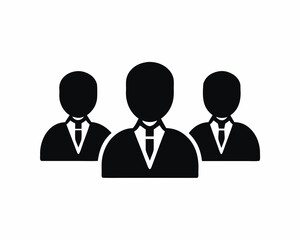 Business meeting team icon silhouette vector illustration isolated on white background