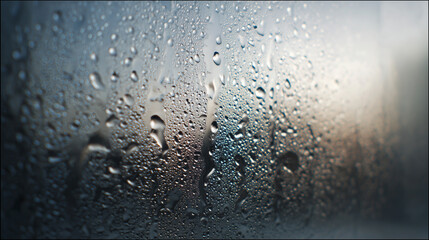 Water, Condensation Drops on Glass