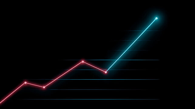 Line Graph Shows Growth Trend