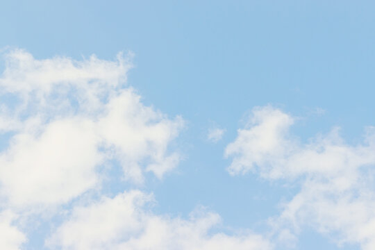 Fototapeta Beautiful blue sky with light white cloud background, dancer overcast. Demonstrating color, trend 2026 year