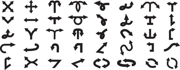 Mega set of way direction arrow sign. arrow sign. road navigation arrowspoint crossroad. way direction arrow sign. vector