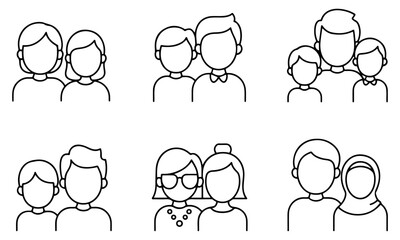 people avatar profile icon set