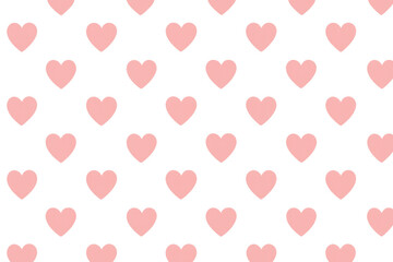 Pink heart pattern creating a seamless repeating background for valentine's day and romance designs with love symbols