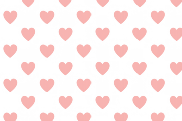 Pink heart pattern creating a seamless repeating background for valentine's day and romance designs with love symbols