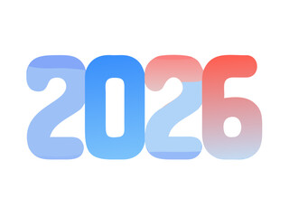 text 2026 vector, new year 