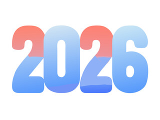 text 2026 vector, new year 