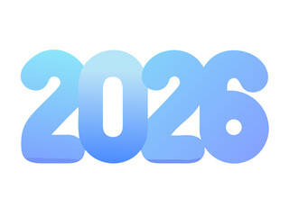 blue text 2026 vector, new year 