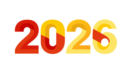 text 2026 vector, new year 