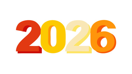 text 2026 vector, new year 