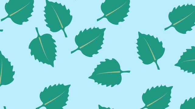 Animation of green leaf pattern shifting down