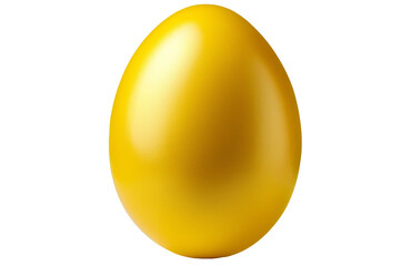 Ein gelbes Osterei vor transparenten Hintergrund