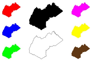 Obraz premium Luque city (Republic of Paraguay) map vector illustration, scribble sketch Lúke map