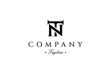 Obraz premium TN, NT, T, N Monogram Identity Letter Logo Design Inspiration