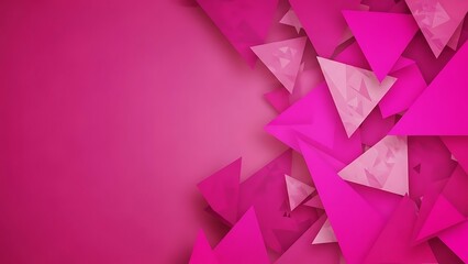 Vibrant Pink Triangles Scattered on a Gradient Pink Background abstract geometric