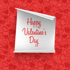 Valentine's Day Gift Voucher, Love Banner with sweet Love Decor elements on minimalistic stylish background. Valentine's day design card