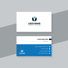 Modern business card design template with clean vector layout elements
