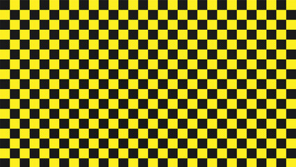 Seamless Black and Yellow Checkerboard Geometric Pattern Background