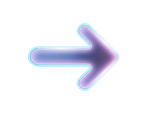 Glowing neon arrow pointing to the right on a black background