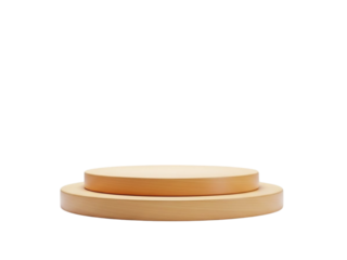 Simple wooden display stand with two tiers on black background