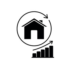 Icon a investment, isolated against a clean background.