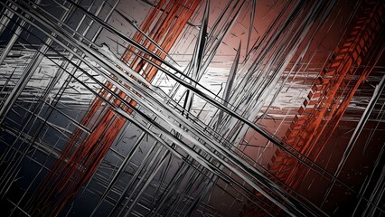 Dynamic Abstract Metallic Grunge Background with Diagonal Lines perfect for website background, presentation slide, social media graphic, album cover, gaming