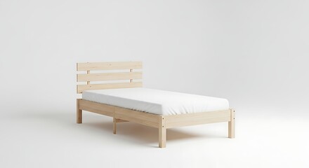 Shop wooden bed frame with headboard single size platform bed frame modern minimalist design online