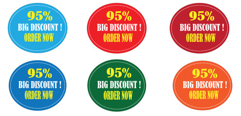 Sale Tags Collection – Discount Labels, New Arrival Badges, Price Tag Icons, Black and Red Promotional Stickers