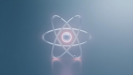 Soft Glowing Atomic Structure Icon