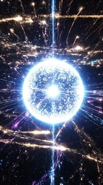 Visualization of a highly complex closed network system where glowing data pulses travel quickly, continually returning to the central node without external escape looping, futuristic, system failure