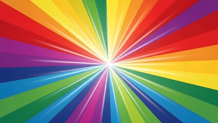 Vibrant Rainbow Burst Abstract Background with Bright Rays perfect for website banner, digital background, event flyer, social media graphic, presentation slide