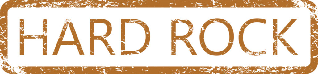Hard Rock Grunge Stamp. Distressed Music Genre Retro Text Label