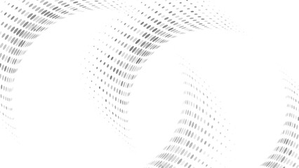 Abstract Gray Halftone Wave Background with Curved Dot Pattern