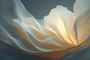 Luxury Abstract Background, White Gray Color Waves. Cloud Dancer Color Pantone 11-4201, concept. Colour trend of 2026