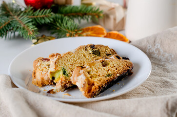 Christmas fruitcake, traditional European festive dessert