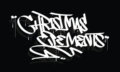CHRISTMAS ELEMENTS graffiti tag style design