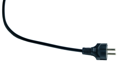 European Power Plug With Cable Close-Up For Electrical, Home, Or Tech Use