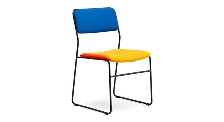 Ergonomic colorful office chair modern design stackable seating for conference room and home office use