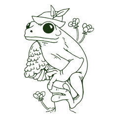 Hat cottagecore frog