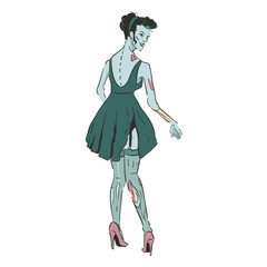 Pin up zombie girl