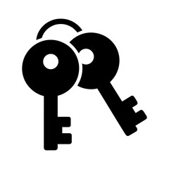 Key Icon Design, Security Key Symbol Vector on Transparent PNG Background
