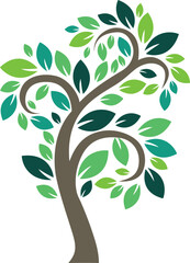 green tree with leaves