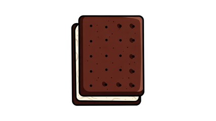 Chocolate Ice Cream Sandwich Dessert Treat.