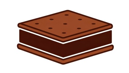 Chocolate Ice Cream Sandwich Cookie Dessert.