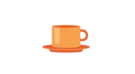Minimalist orange cup and saucer