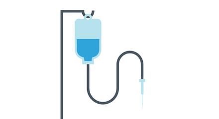 medical syringe on white background