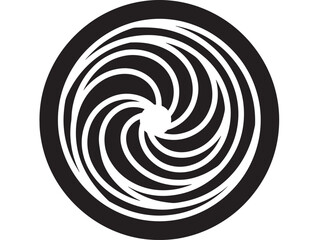 Naklejka premium Stunning abstract black and white spiral vortex design perfect for modern branding and dynamic motion concepts