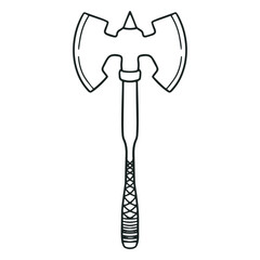 Antique axe stroke